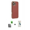 MARSİLYAN™- iPhone 16 Pro Max Kılıf Yankı Serisi - Şeffaf Pasifik Cam Ekran Koruyucu + Raze Metal Kamera Lens - SH