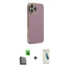 MARSİLYAN™- iPhone 16 Pro Max Kılıf Yankı Serisi - Şeffaf Pasifik Cam Ekran Koruyucu + Raze Metal Kamera Lens - SH