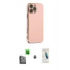 MARSİLYAN™- iPhone 16 Pro Max Kılıf Yankı Serisi - Şeffaf Pasifik Cam Ekran Koruyucu + Raze Metal Kamera Lens - SH