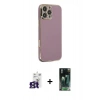 MARSİLYAN™- iPhone 16 Pro Max Kılıf Yankı Serisi - Siyah 360 Mat Full Body Arka Koruyucu + Bilvis Titan Kamera Lens - TMGI