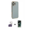 MARSİLYAN™- iPhone 16 Pro Max Kılıf Yankı Serisi - Siyah 360 Mat Full Body Arka Koruyucu + Bilvis Titan Kamera Lens - GS