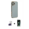 MARSİLYAN™- iPhone 16 Pro Max Kılıf Yankı Serisi - Siyah 360 Mat Full Body Arka Koruyucu + Bilvis Titan Kamera Lens - TMGI