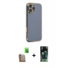 MARSİLYAN™- iPhone 16 Pro Max Kılıf Yankı Serisi - Siyah 360 Mat Full Body Arka Koruyucu + Çöl Titanyum Raze Metal Kamera Lens