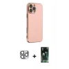 MARSİLYAN™- iPhone 16 Pro Max Kılıf Yankı Serisi - Siyah 360 Mat Full Body Arka Koruyucu + Pers Alüminyum Kamera Lens - GI