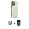 MARSİLYAN™- iPhone 16 Pro Max Kılıf Yankı Serisi - Siyah 360 Mat Full Body Arka Koruyucu + Pers Alüminyum Kamera Lens - GI