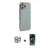 MARSİLYAN™- iPhone 16 Pro Max Kılıf Yankı Serisi - Siyah 360 Mat Full Body Arka Koruyucu + Pers Alüminyum Kamera Lens - GI