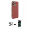 MARSİLYAN™- iPhone 16 Pro Max Kılıf Yankı Serisi - Siyah 360 Mat Full Body Arka Koruyucu + Pers Alüminyum Kamera Lens - GI