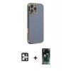 MARSİLYAN™- iPhone 16 Pro Max Kılıf Yankı Serisi - Siyah 360 Mat Full Body Arka Koruyucu + PVD Metal Kamera Lens - GS