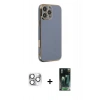 MARSİLYAN™- iPhone 16 Pro Max Kılıf Yankı Serisi - Siyah 360 Mat Full Body Arka Koruyucu + Pers Alüminyum Kamera Lens - GS