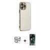 MARSİLYAN™- iPhone 16 Pro Max Kılıf Yankı Serisi - Siyah 360 Mat Full Body Arka Koruyucu + Pers Alüminyum Kamera Lens - GS