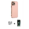 MARSİLYAN™- iPhone 16 Pro Max Kılıf Yankı Serisi - Siyah 360 Mat Full Body Arka Koruyucu + Pers Alüminyum Kamera Lens - GS