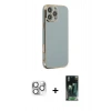 MARSİLYAN™- iPhone 16 Pro Max Kılıf Yankı Serisi - Siyah 360 Mat Full Body Arka Koruyucu + Pers Alüminyum Kamera Lens - GS