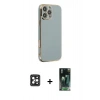 MARSİLYAN™- iPhone 16 Pro Max Kılıf Yankı Serisi - Siyah 360 Mat Full Body Arka Koruyucu + PVD Metal Kamera Lens - SH