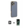 MARSİLYAN™- iPhone 16 Pro Max Kılıf Yankı Serisi - Siyah 360 Mat Full Body Arka Koruyucu + PVD Metal Kamera Lens - SH