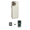 MARSİLYAN™- iPhone 16 Pro Max Kılıf Yankı Serisi - Siyah 360 Mat Full Body Arka Koruyucu + PVD Metal Kamera Lens - SH
