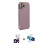 MARSİLYAN™- iPhone 16 Pro Max Kılıf Yankı Serisi - Siyah 3D Antistatik Cam Ekran Koruyucu + Bilvis Titan Kamera Lens - SH