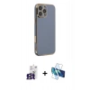 MARSİLYAN™- iPhone 16 Pro Max Kılıf Yankı Serisi - Siyah 3D Antistatik Cam Ekran Koruyucu + Bilvis Titan Kamera Lens - TMGI