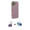 MARSİLYAN™- iPhone 16 Pro Max Kılıf Yankı Serisi - Siyah 3D Antistatik Cam Ekran Koruyucu + Bilvis Titan Kamera Lens - GS