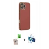 MARSİLYAN™- iPhone 16 Pro Max Kılıf Yankı Serisi - Siyah 3D Antistatik Cam Ekran Koruyucu + Raze Metal Kamera Lens - NLGY