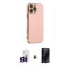 MARSİLYAN™- iPhone 16 Pro Max Kılıf Yankı Serisi - Siyah 3D Antistatik Hayalet Cam Ekran Koruyucu + Bilvis Titan Kamera Lens - SH