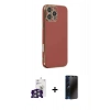 MARSİLYAN™- iPhone 16 Pro Max Kılıf Yankı Serisi - Siyah 3D Antistatik Hayalet Cam Ekran Koruyucu + Bilvis Titan Kamera Lens - GS