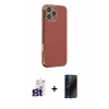 MARSİLYAN™- iPhone 16 Pro Max Kılıf Yankı Serisi - Siyah 3D Antistatik Hayalet Cam Ekran Koruyucu + Bilvis Titan Kamera Lens - TMGI