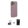 MARSİLYAN™- iPhone 16 Pro Max Kılıf Yankı Serisi - Siyah 3D Antistatik Hayalet Cam Ekran Koruyucu + Bilvis Titan Kamera Lens - GS