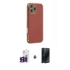 MARSİLYAN™- iPhone 16 Pro Max Kılıf Yankı Serisi - Siyah 3D Antistatik Hayalet Cam Ekran Koruyucu + Bilvis Titan Kamera Lens - SH