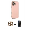 MARSİLYAN™- iPhone 16 Pro Max Kılıf Yankı Serisi - Siyah 3D Antistatik Hayalet Cam Ekran Koruyucu + Pers Alüminyum Kamera Lens - CLTM
