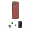 MARSİLYAN™- iPhone 16 Pro Max Kılıf Yankı Serisi - Siyah 3D Antistatik Hayalet Cam Ekran Koruyucu + Raze Metal Kamera Lens - NLGY