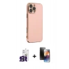 MARSİLYAN™- iPhone 16 Pro Max Kılıf Yankı Serisi - Siyah 3D Antistatik Mat Seramik Nano Ekran Koruyucu + Bilvis Titan Kamera Lens - SH