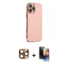 MARSİLYAN™- iPhone 16 Pro Max Kılıf Yankı Serisi - Siyah 3D Antistatik Mat Seramik Nano Ekran Koruyucu + Pers Alüminyum Kamera Lens - CLTM