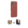 MARSİLYAN™- iPhone 16 Pro Max Kılıf Yankı Serisi - Siyah 3D Antistatik Mat Seramik Nano Ekran Koruyucu + Pers Alüminyum Kamera Lens - CLTM