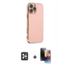 MARSİLYAN™- iPhone 16 Pro Max Kılıf Yankı Serisi - Siyah 3D Antistatik Mat Seramik Nano Ekran Koruyucu + Siyah PVD Metal Kamera Lens