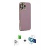 MARSİLYAN™- iPhone 16 Pro Max Kılıf Yankı Serisi - Siyah 3D Antistatik Seramik Nano Ekran Koruyucu + Raze Metal Kamera Lens - BZ