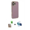 MARSİLYAN™- iPhone 16 Pro Max Kılıf Yankı Serisi - Siyah 3D Antistatik Seramik Nano Ekran Koruyucu + Çöl Titanyum Raze Metal Kamera Lens