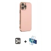 MARSİLYAN™- iPhone 16 Pro Max Kılıf Yankı Serisi - Siyah 3D Antistatik Seramik Nano Ekran Koruyucu + PVD Metal Kamera Lens - GD