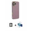 MARSİLYAN™- iPhone 16 Pro Max Kılıf Yankı Serisi - Siyah 3D Antistatik Seramik Nano Ekran Koruyucu + PVD Metal Kamera Lens - GD
