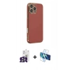 MARSİLYAN™- iPhone 16 Pro Max Kılıf Yankı Serisi - Siyah 3D Antistatik Seramik Nano Ekran Koruyucu + Gümüş Bilvis Titan Kamera Lens