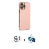 MARSİLYAN™- iPhone 16 Pro Max Kılıf Yankı Serisi - Siyah 3D Antistatik Seramik Nano Ekran Koruyucu + Pers Alüminyum Kamera Lens - GS