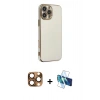 MARSİLYAN™- iPhone 16 Pro Max Kılıf Yankı Serisi - Siyah 3D Antistatik Seramik Nano Ekran Koruyucu + Pers Alüminyum Kamera Lens - CLTM