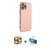 MARSİLYAN™- iPhone 16 Pro Max Kılıf Yankı Serisi - Siyah 3D Antistatik Seramik Nano Ekran Koruyucu + Pers Alüminyum Kamera Lens - CLTM