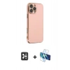 MARSİLYAN™- iPhone 16 Pro Max Kılıf Yankı Serisi - Siyah 3D Antistatik Seramik Nano Ekran Koruyucu + PVD Metal Kamera Lens - SH