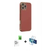 MARSİLYAN™- iPhone 16 Pro Max Kılıf Yankı Serisi - Siyah 3D Antistatik Seramik Nano Ekran Koruyucu + Raze Metal Kamera Lens - BZ