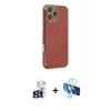 MARSİLYAN™- iPhone 16 Pro Max Kılıf Yankı Serisi - Siyah 3D Antistatik Seramik Nano Ekran Koruyucu + Bilvis Titan Kamera Lens - TMGI