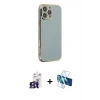 MARSİLYAN™- iPhone 16 Pro Max Kılıf Yankı Serisi - Siyah 3D Antistatik Seramik Nano Ekran Koruyucu + Bilvis Titan Kamera Lens - TMGI