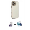 MARSİLYAN™- iPhone 16 Pro Max Kılıf Yankı Serisi - Siyah 3D Antistatik Seramik Nano Ekran Koruyucu + Bilvis Titan Kamera Lens - TMGI
