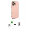 MARSİLYAN™- iPhone 16 Pro Max Kılıf Yankı Serisi - Siyah Bilvis 3D Cam Ekran Koruyucu + Raze Metal Kamera Lens - BZ