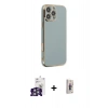 MARSİLYAN™- iPhone 16 Pro Max Kılıf Yankı Serisi - Siyah Bilvis 3D Cam Ekran Koruyucu + Bilvis Titan Kamera Lens - GS