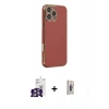 MARSİLYAN™- iPhone 16 Pro Max Kılıf Yankı Serisi - Siyah Bilvis 3D Cam Ekran Koruyucu + Bilvis Titan Kamera Lens - GS
